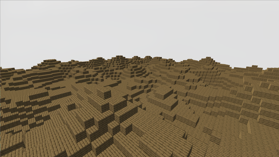 me showing a 3d voxel terrain